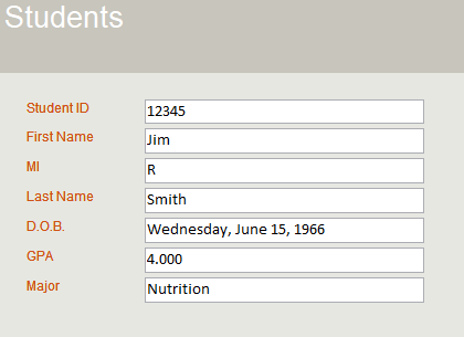 Database for School